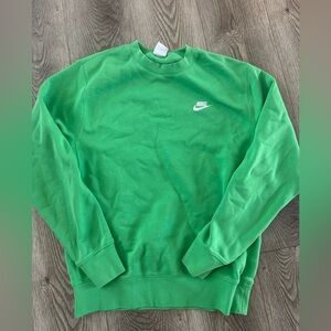Nike Men's Vibrant Green Crewneck Sweater